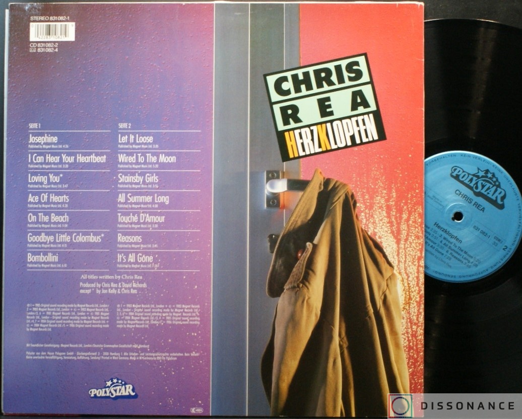Виниловая пластинка Chris Rea - Herzklopfen (1986) - фото 1
