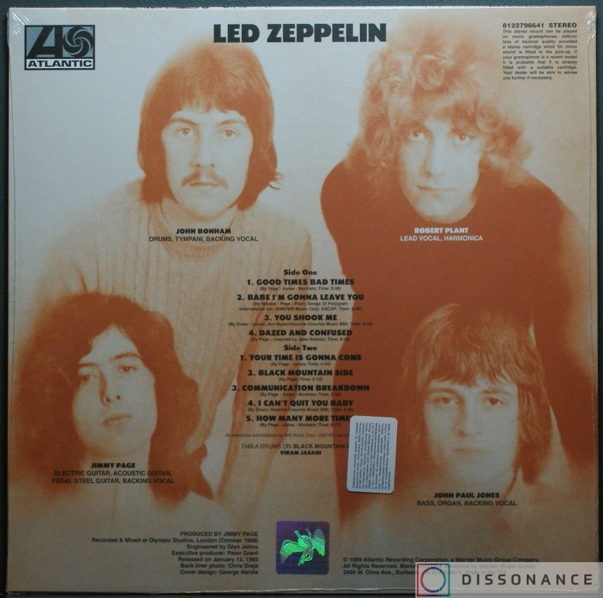 Виниловая пластинка Led Zeppelin - Led Zeppelin (1969) - фото 1