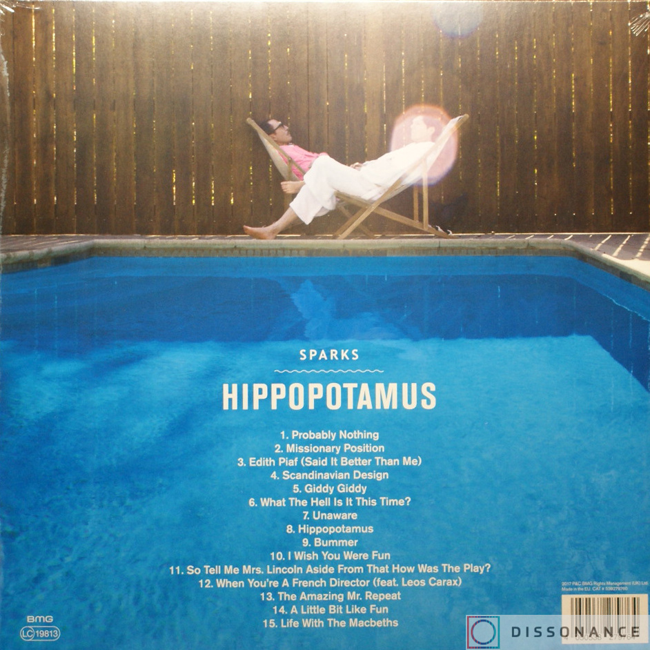 Виниловая пластинка Sparks - Hippopotamus (2017) - фото 1
