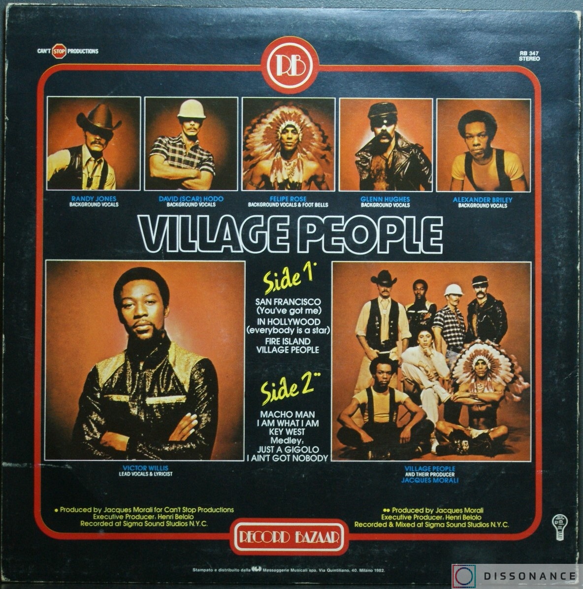 Виниловая пластинка Village People - Village People (1982) - фото 1