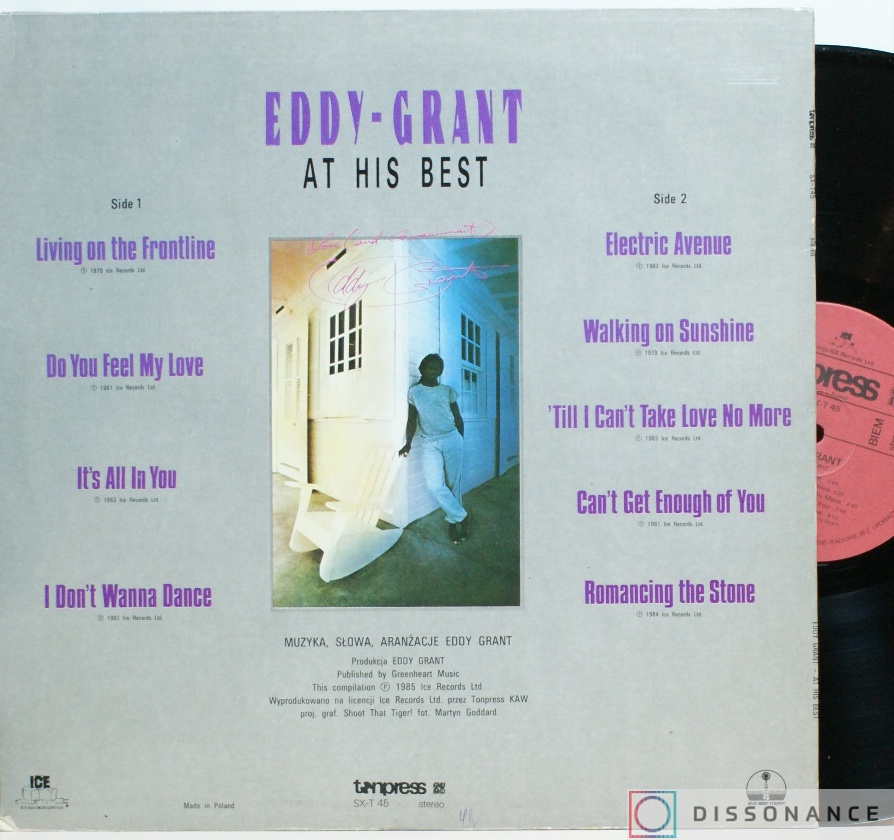 Виниловая пластинка Eddy Grant - Eddy Grant At His Best (1984) - фото 1