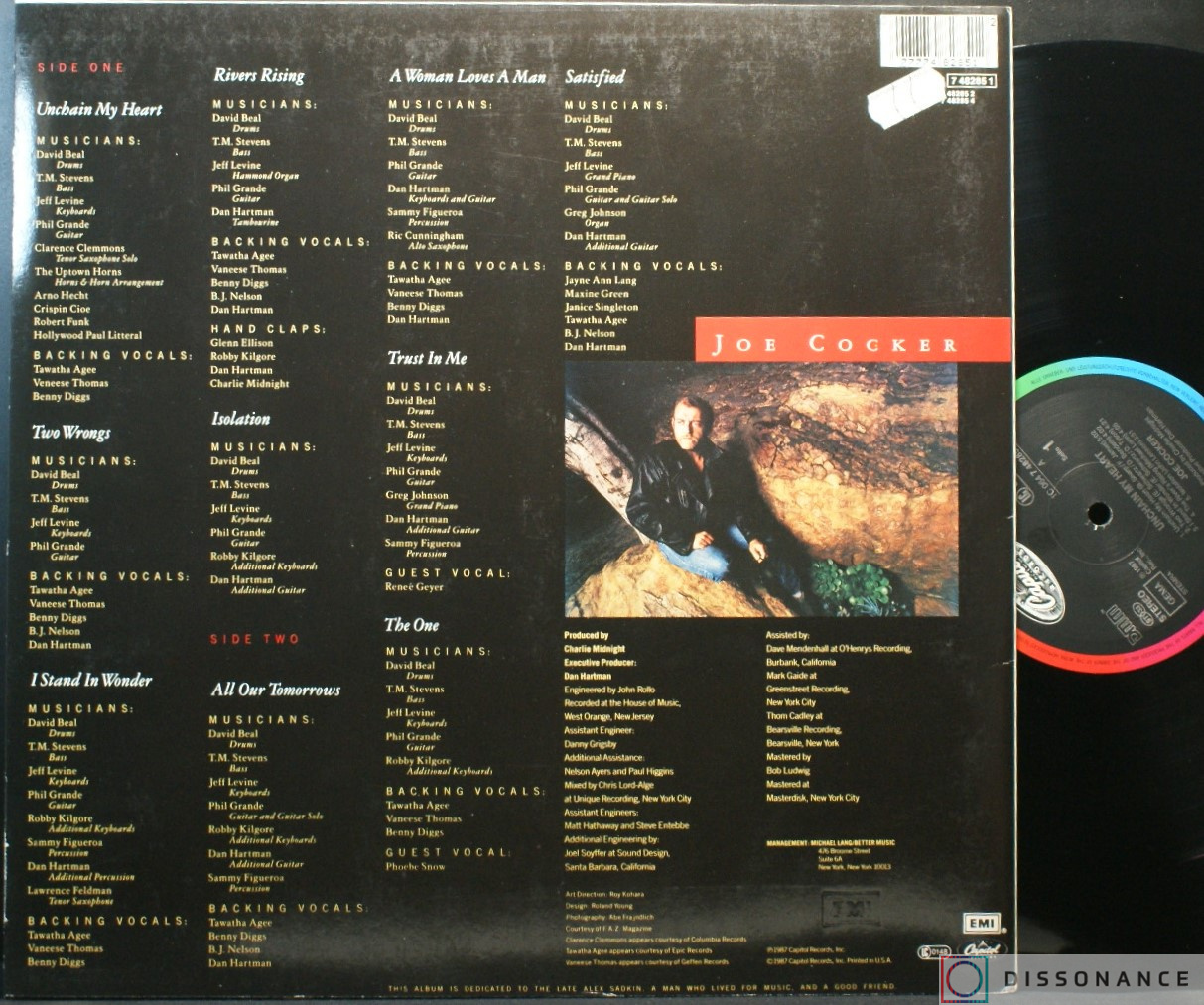 Виниловая пластинка Joe Cocker - Unchain My Heart (1987) - фото 1