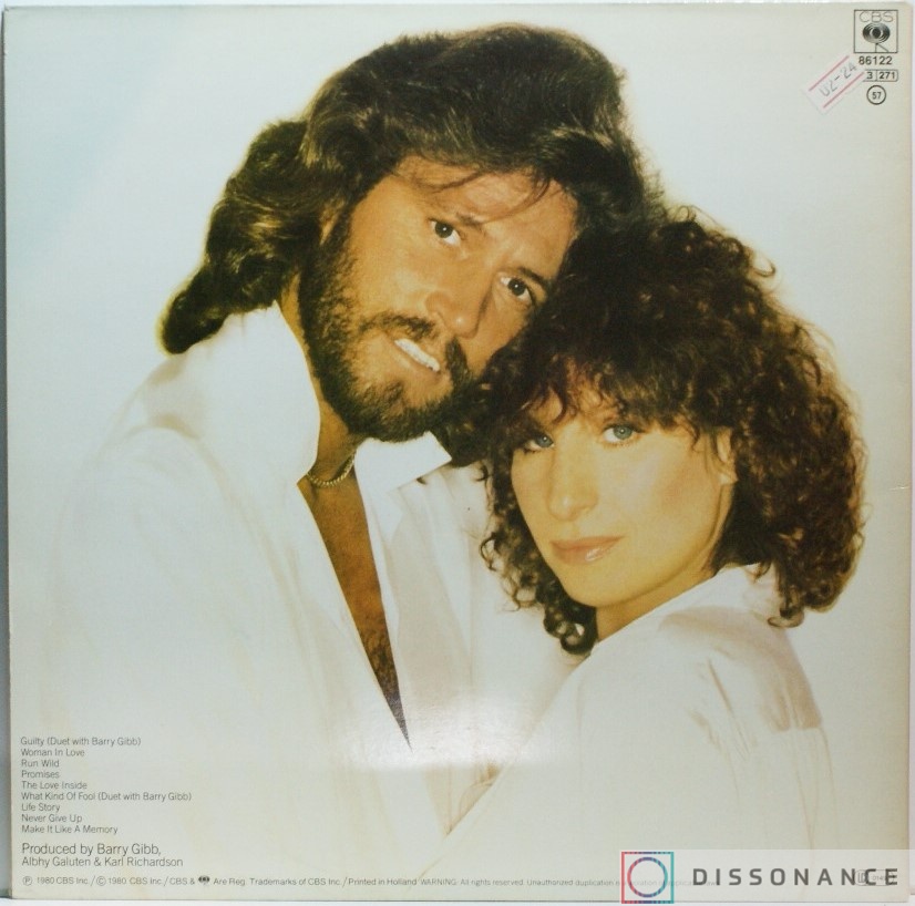 Виниловая пластинка Barbara Streisand - Guilty (1980) - фото 2