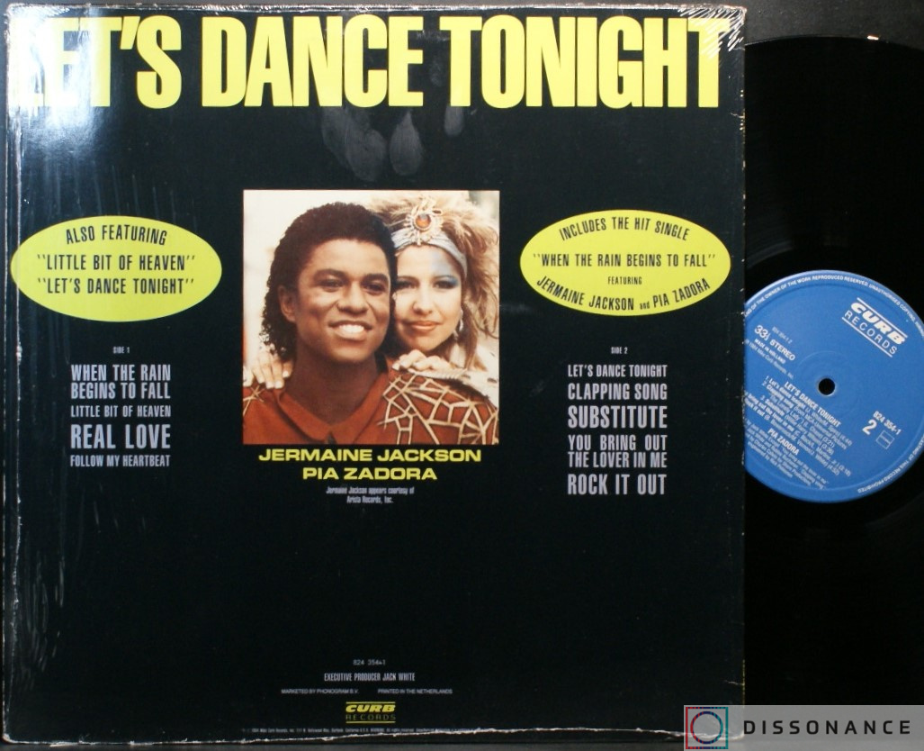 Виниловая пластинка Pia Zadora - Lets Dance Tonight (1984) - фото 1