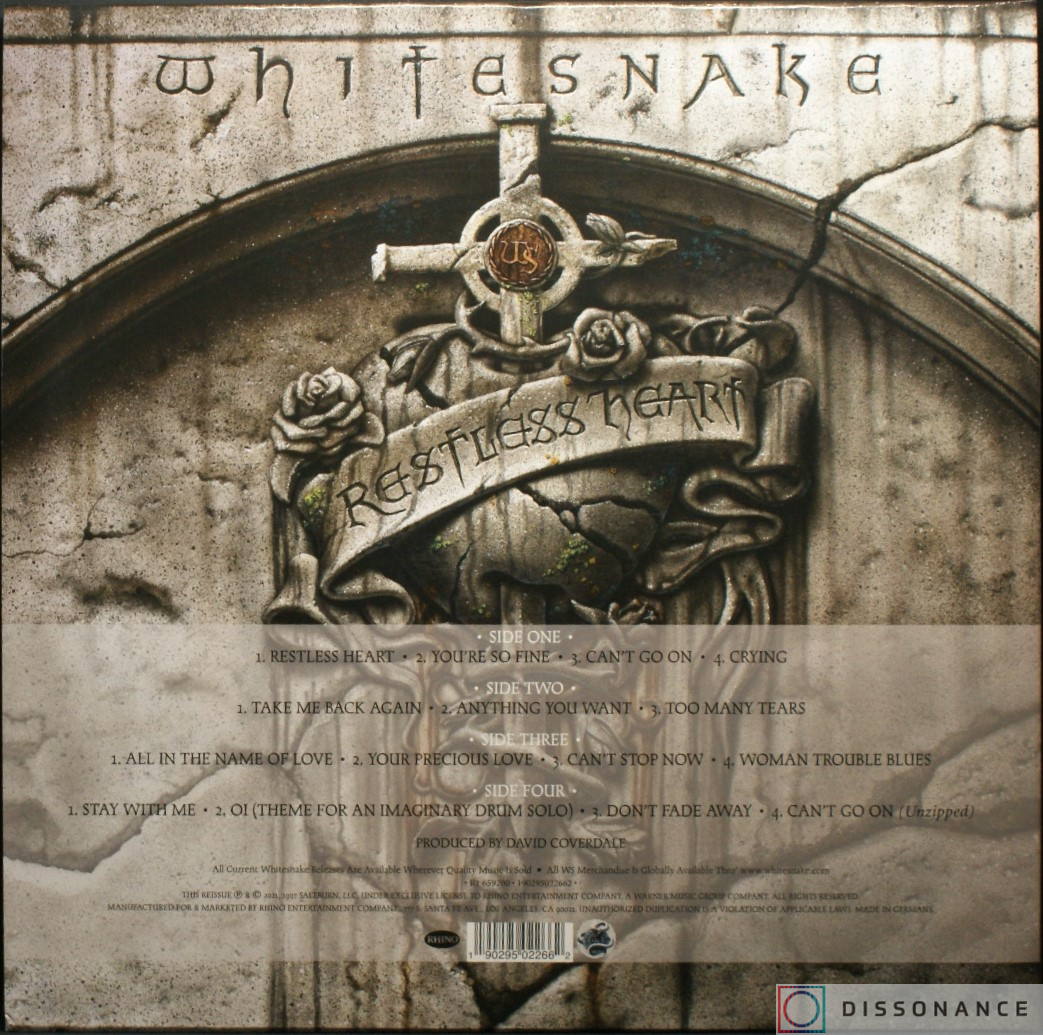 Виниловая пластинка Whitesnake - Restless Heart (1997) - фото 2