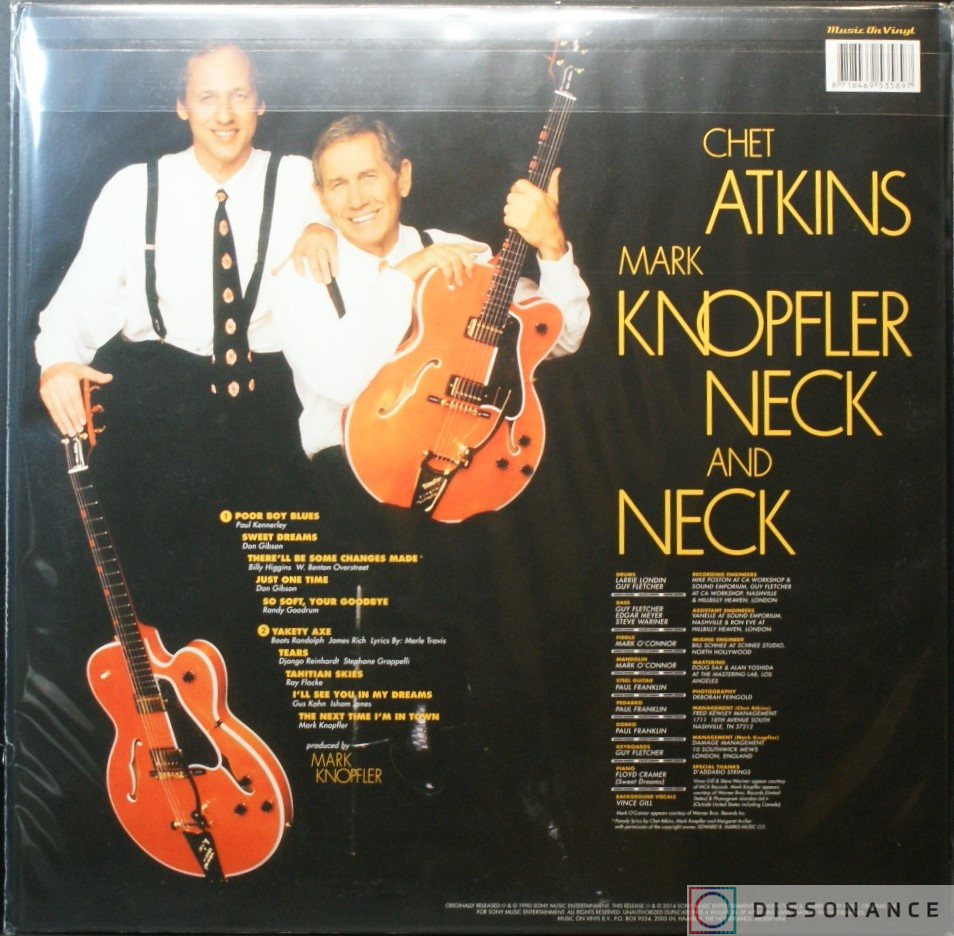 Виниловая пластинка Mark Knopfler - With Chet Atkins Neck To Neck (1990) - фото 1