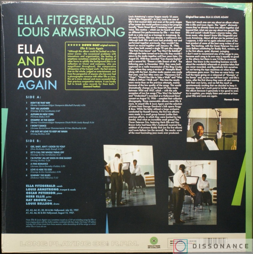 Виниловая пластинка Louis Armstrong - Ella Fitzgerald And Louis Again (1971) - фото 1