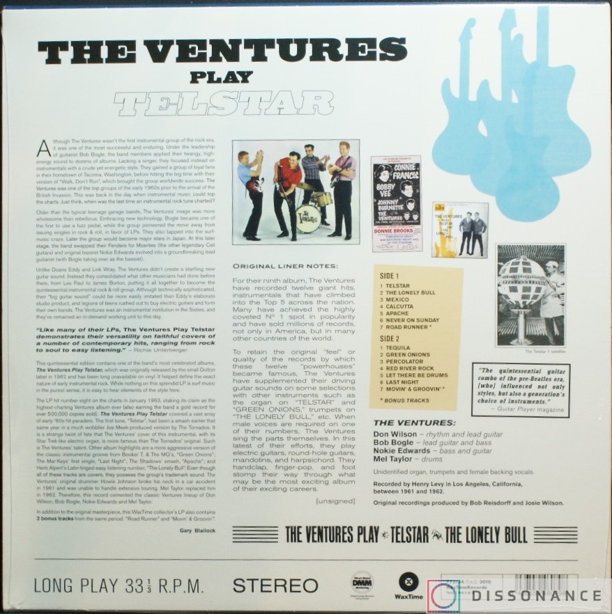 Виниловая пластинка Ventures - Play Telstar (1962) - фото 1