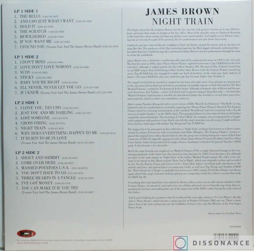 Виниловая пластинка James Brown - Night Train (2015) - фото 1