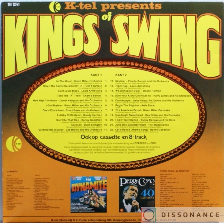Виниловая пластинка V/A - Kings Of Swing (1977) - фото 1