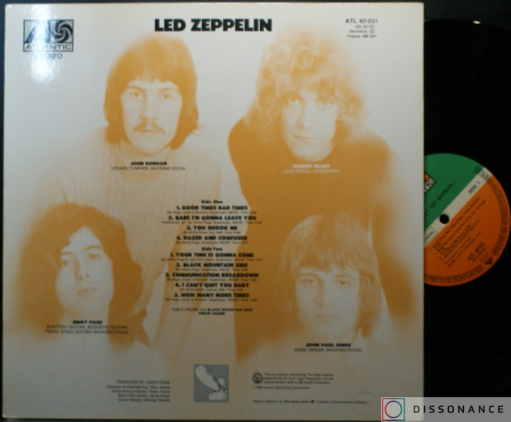 Виниловая пластинка Led Zeppelin - Led Zeppelin (1969) - фото 1