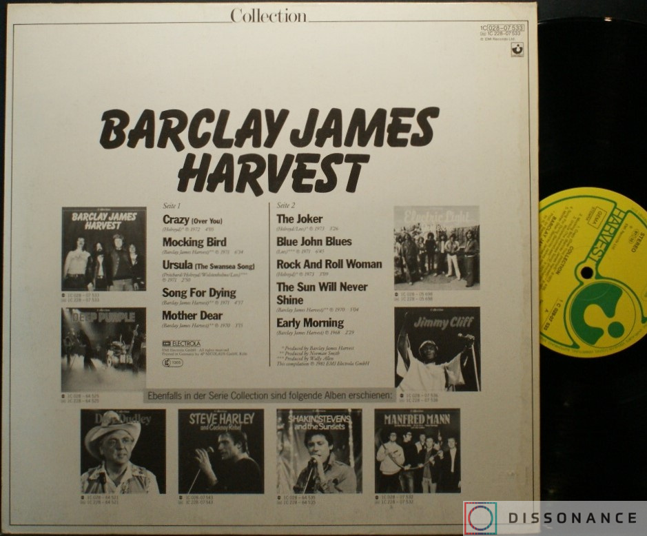 Виниловая пластинка Barclay James Harvest - Barclay James Harvest Collection (1981) - фото 1