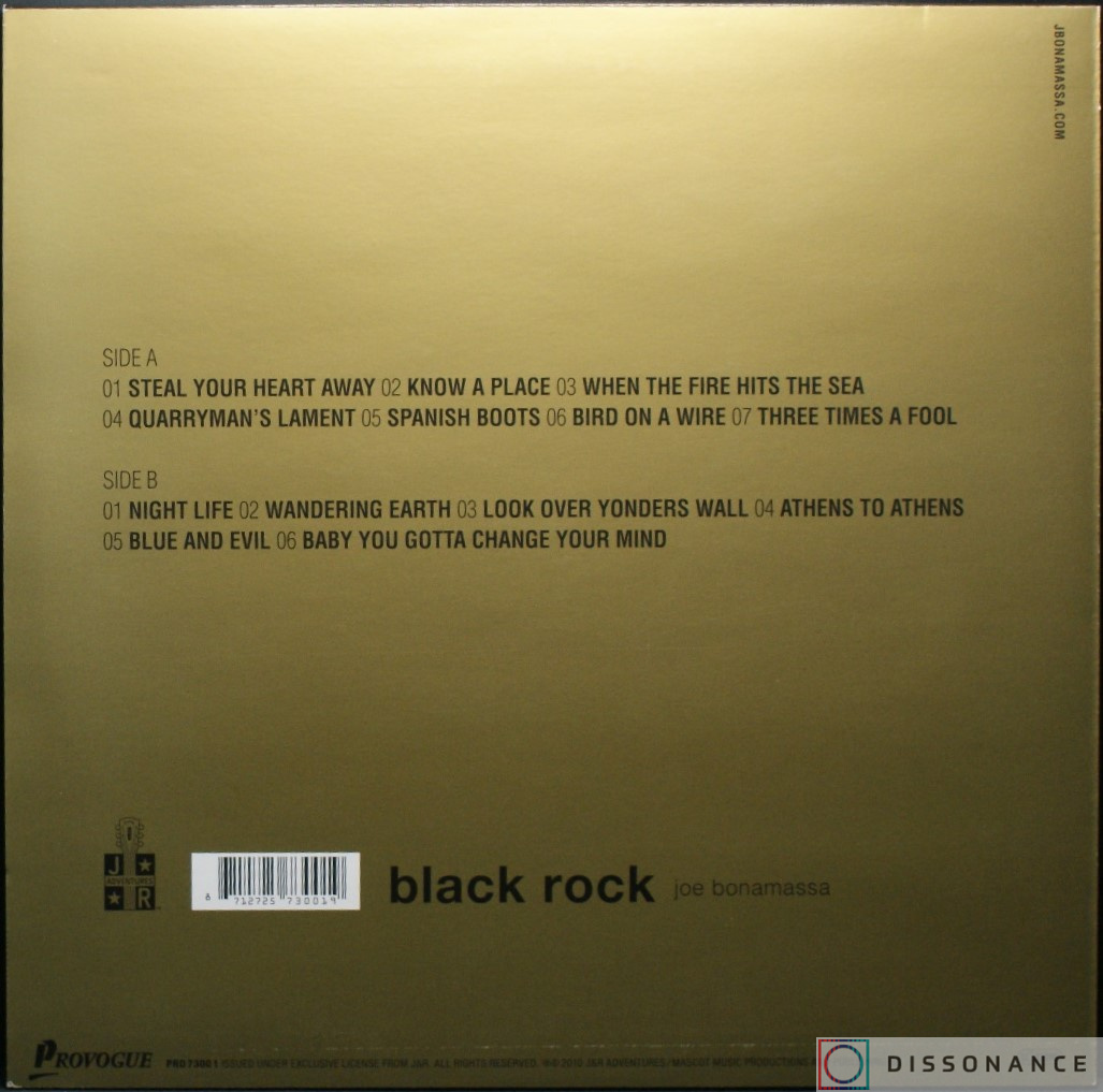 Виниловая пластинка Joe Bonamassa - Black Rock (2010) - фото 1