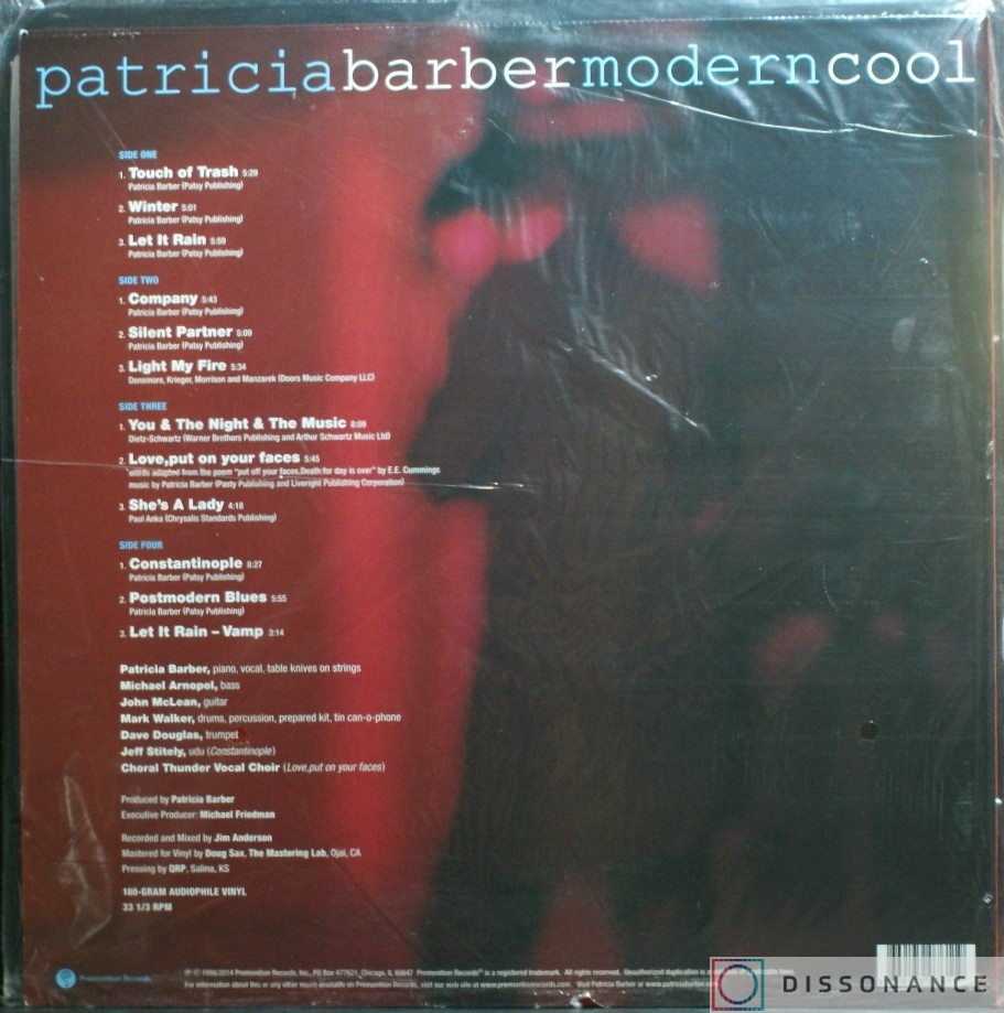 Виниловая пластинка Patricia Barber - Modern Cool (1998) - фото 1