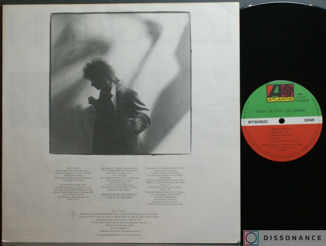 Виниловая пластинка Lou Gramm - Ready Or Not (1987) - фото 2