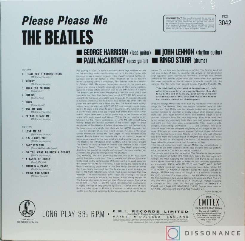 Виниловая пластинка Beatles - Please Please Me (1963) - фото 1