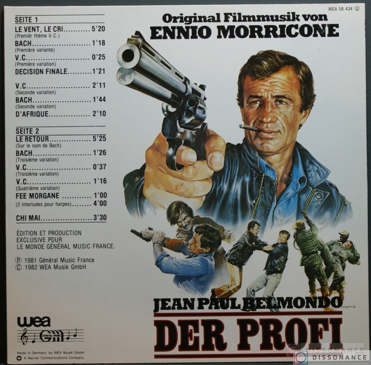 Виниловая пластинка Ennio Morricone - Der Profi (1982) - фото 1