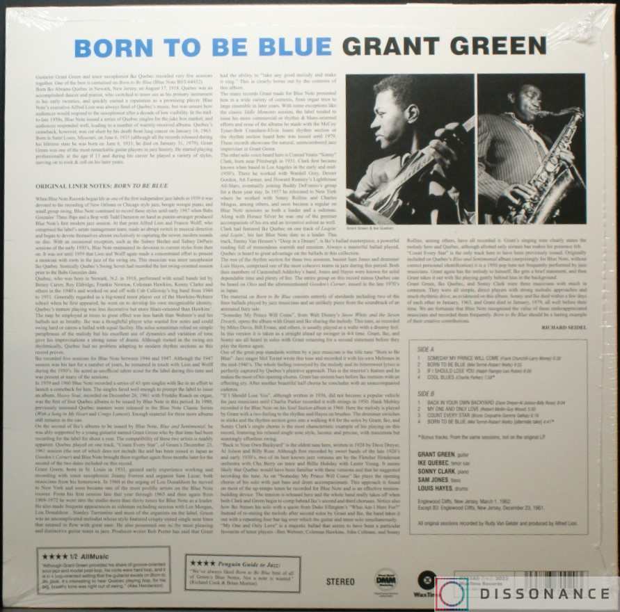 Виниловая пластинка Grant Green - Born To Be Blue (1985) - фото 1