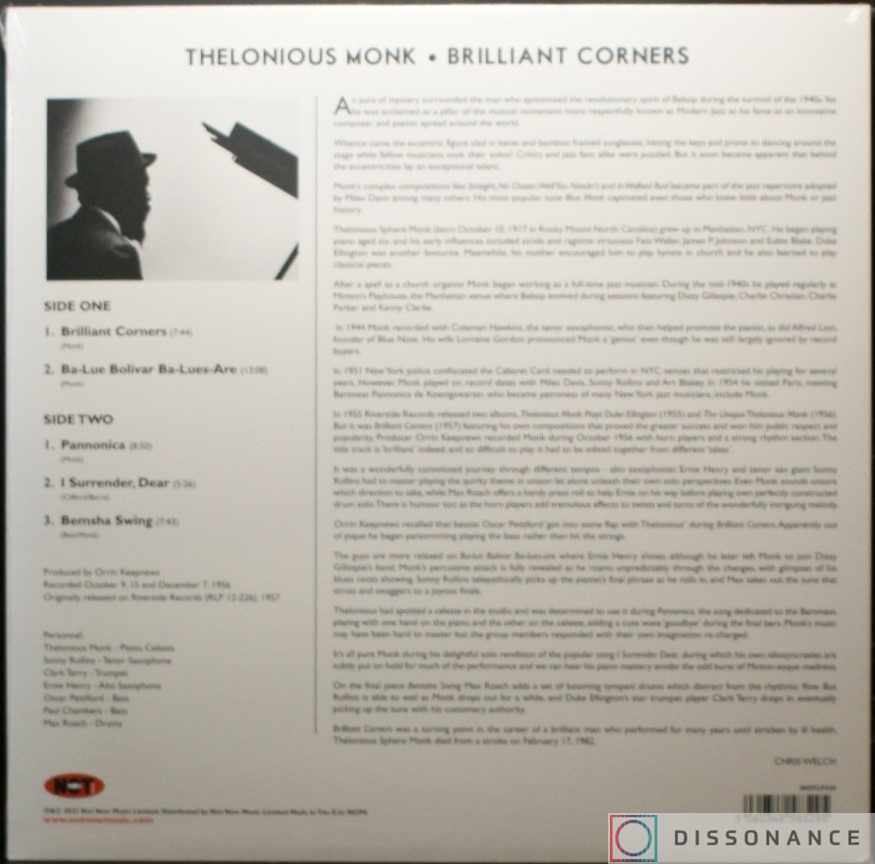 Виниловая пластинка Thelonious Monk - Brilliant Corners (1957) - фото 1