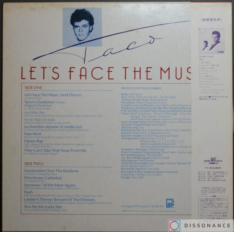 Виниловая пластинка Taco - Lets Face The Music (1984) - фото 1
