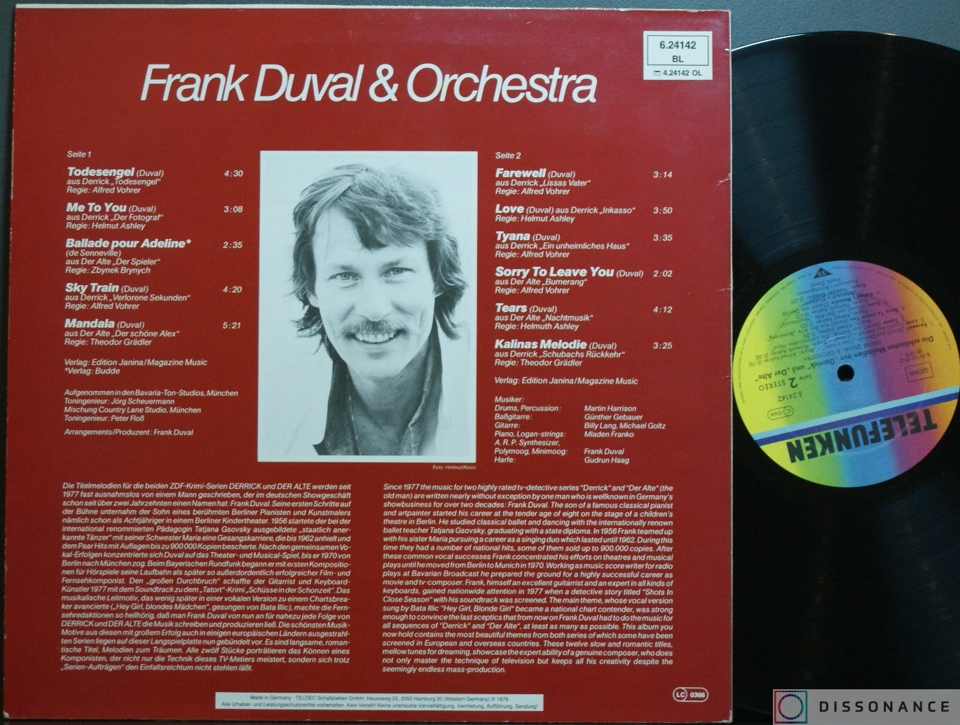 Виниловая пластинка Frank Duval - Derrick & Der Alte (1979) - фото 1