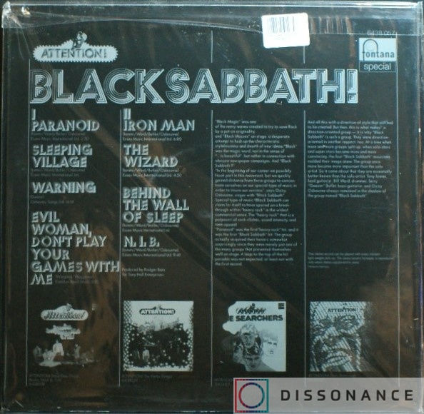 Виниловая пластинка Black Sabbath - Attention! Black Sabbath (1972) - фото 1