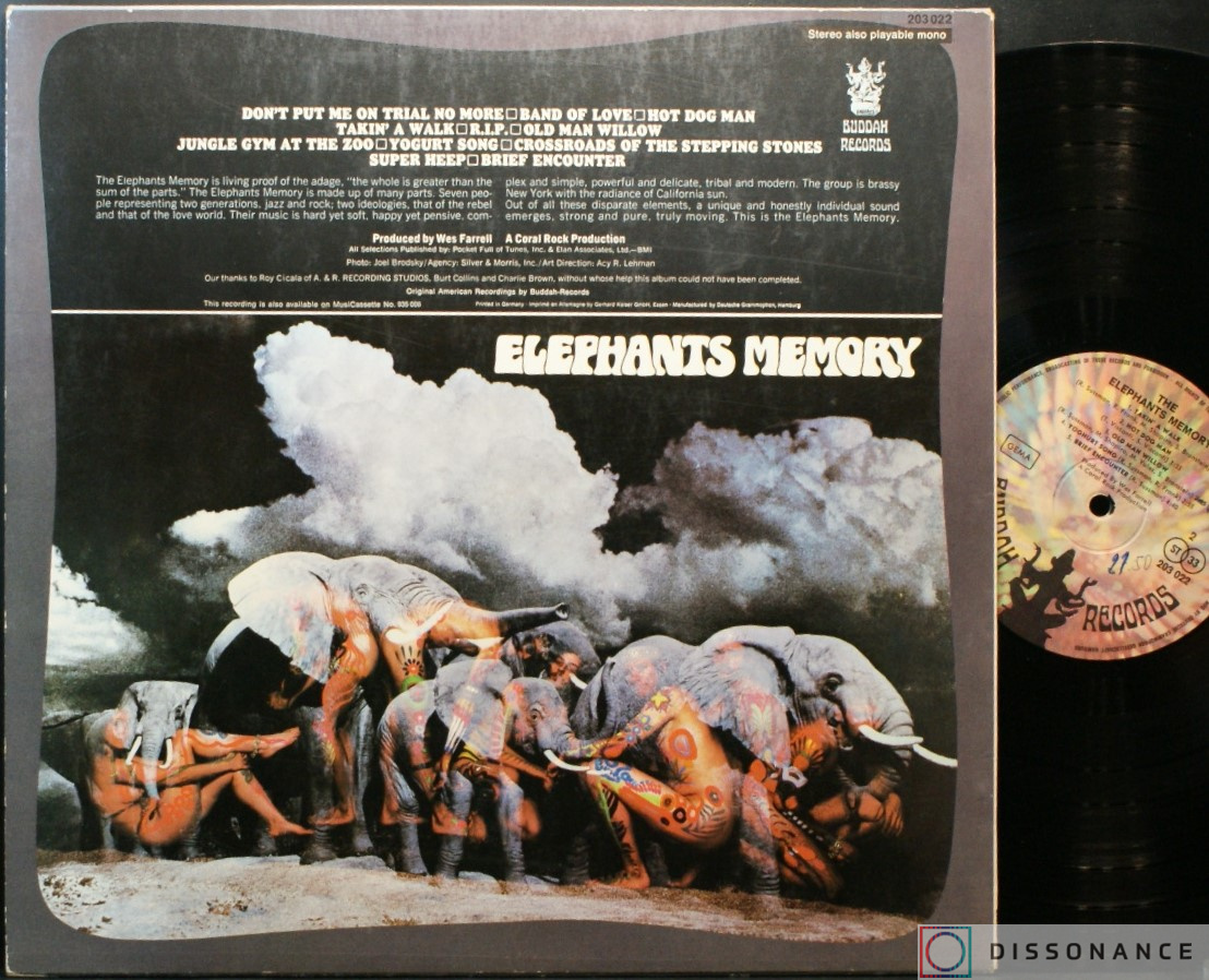 Виниловая пластинка Elephants Memory - Elephants Memory (1969) - фото 1