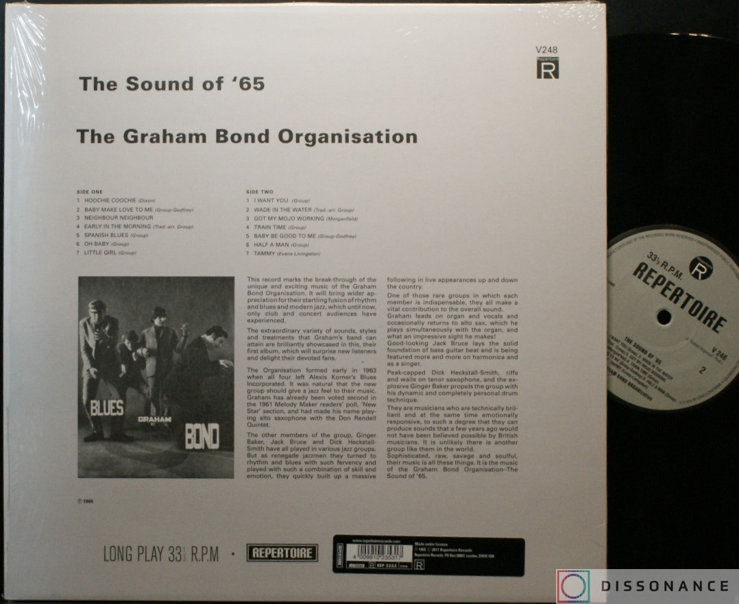 Виниловая пластинка Graham Bond Organization - Sound Of 65 (1965) - фото 1