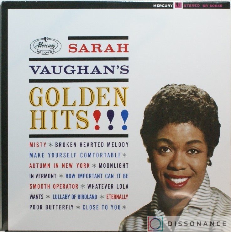 Виниловая пластинка Sarah Vaughan - Sarah Vaughan Golden Hits (1961) - фото обложки