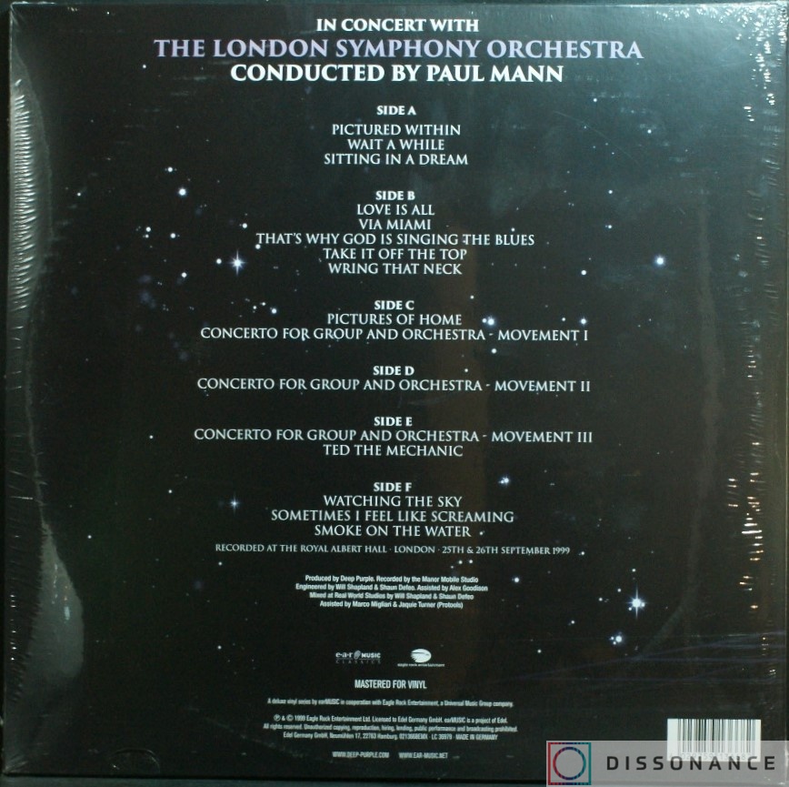 Виниловая пластинка Deep Purple - In Concert With London Symphony Orchestra (1999) - фото 1