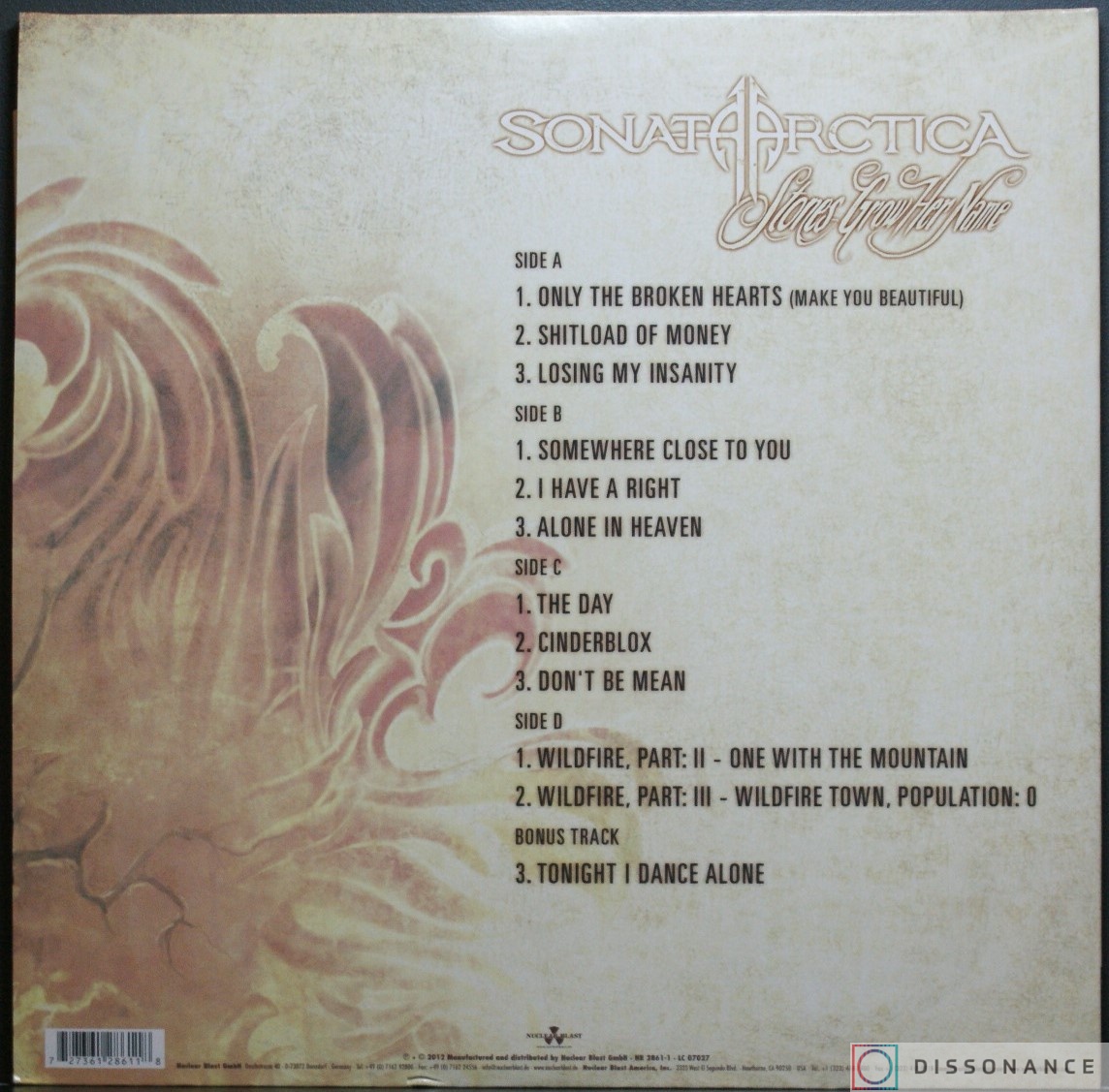 Виниловая пластинка Sonata Arctica - Stones Grow Her Name (2012) - фото 1