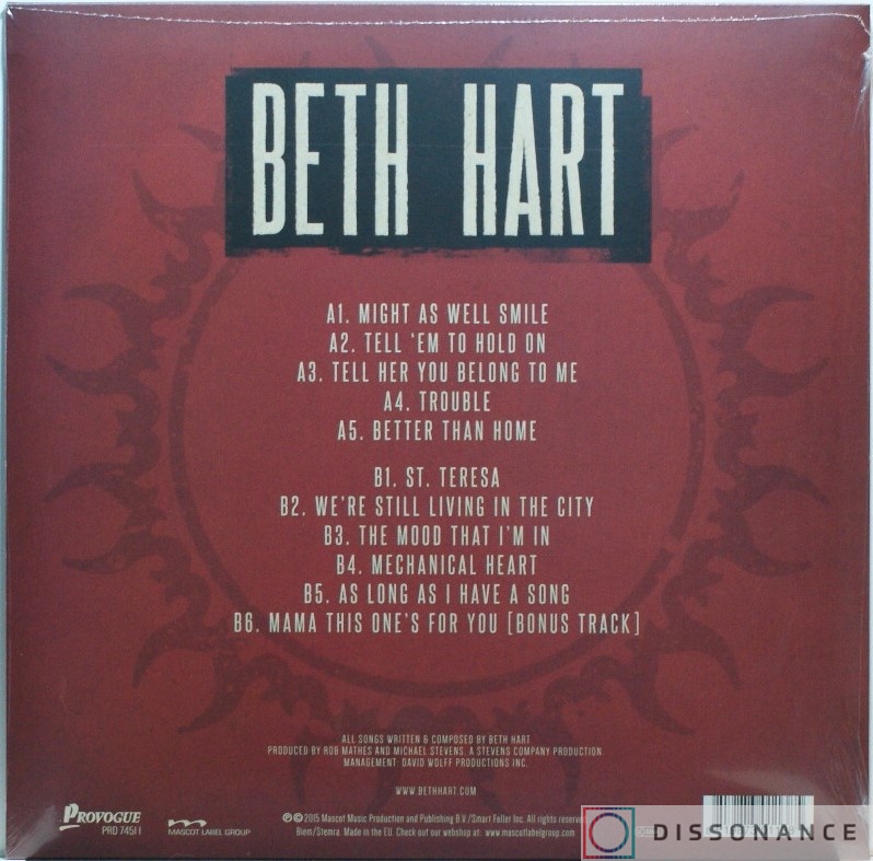 Виниловая пластинка Beth Hart - Better Than Home (2015) - фото 1