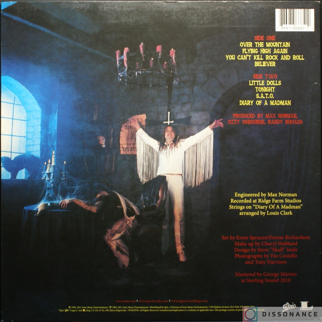 Виниловая пластинка Ozzy Osbourne - Diary Of A Madman (1981) - фото 1