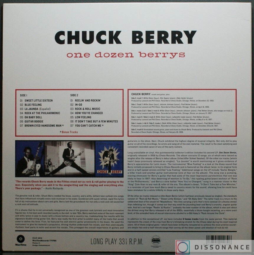 Виниловая пластинка Chuck Berry - One Dozen Berrys (1958) - фото 1