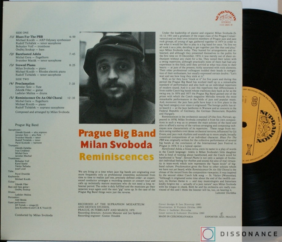 Виниловая пластинка Milan Svoboda - Reminiscences (1980) - фото 1