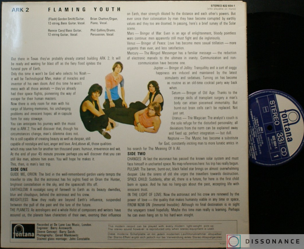 Виниловая пластинка Flaming Youth - Ark 2 (1969) - фото 2