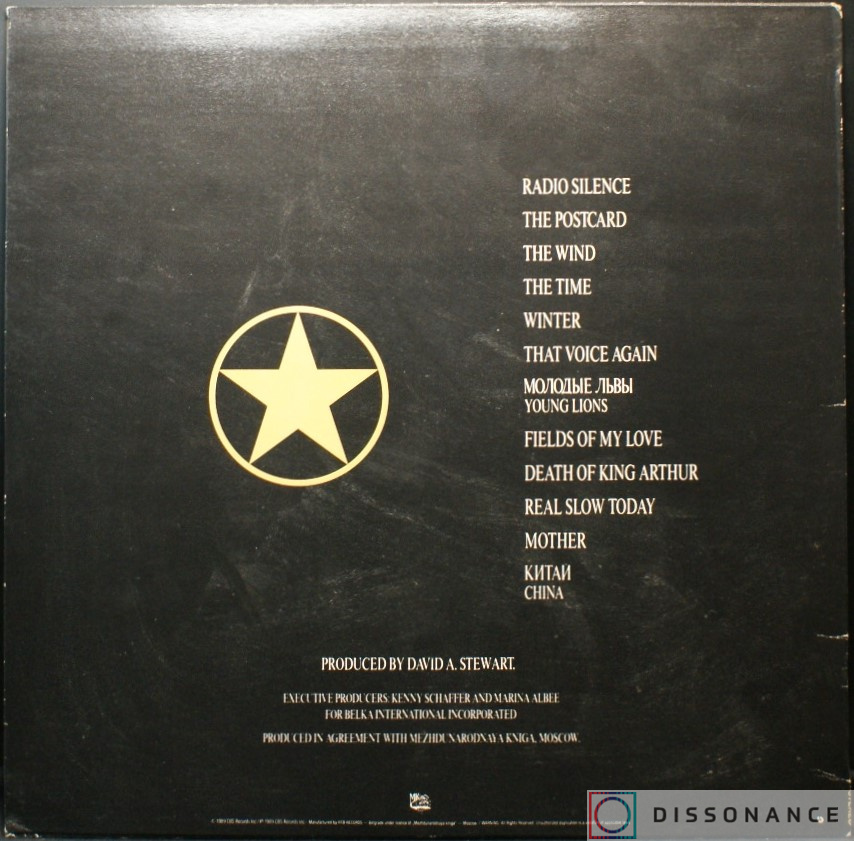 Виниловая пластинка Борис Гребенщиков - Radio Silence (1989) - фото 1