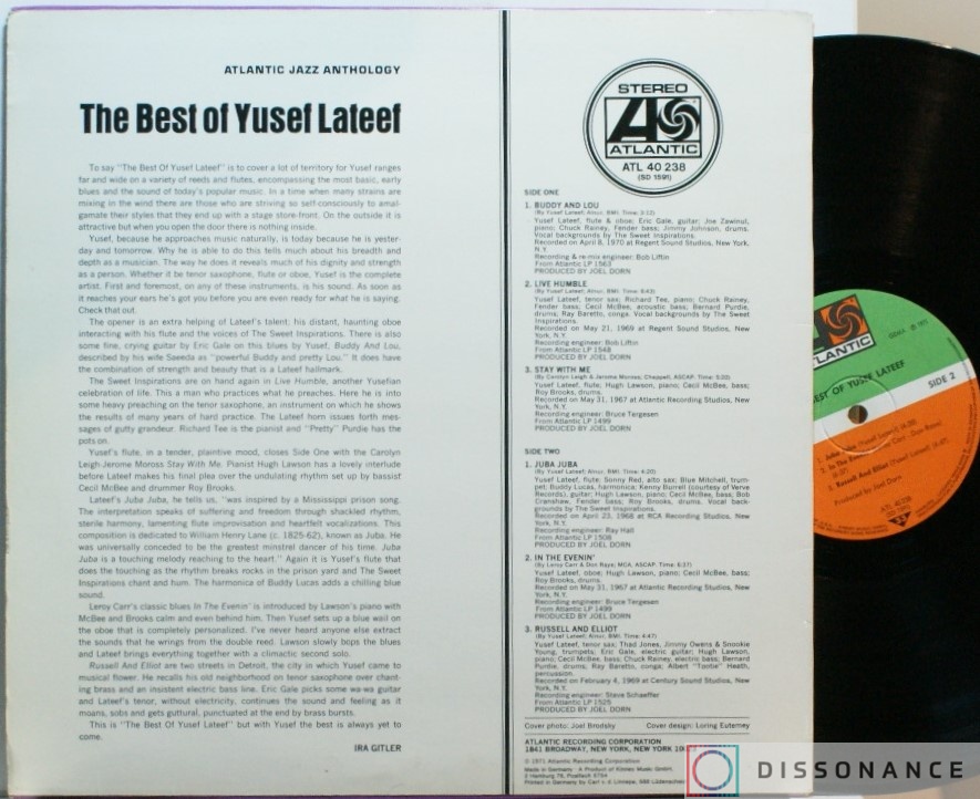 Виниловая пластинка Yusef Lateef - Best Of Yusef Lateef (1971) - фото 1