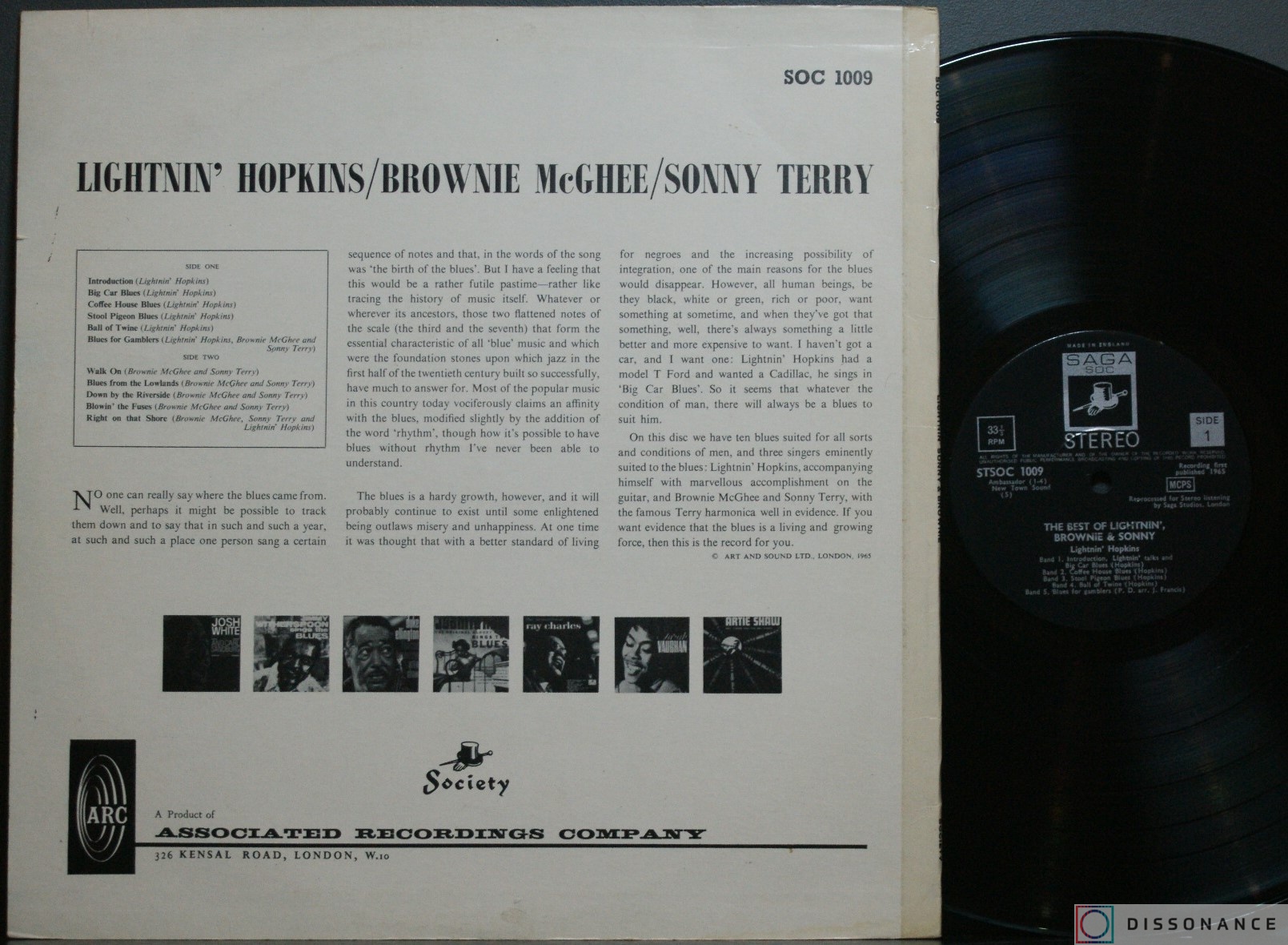 Виниловая пластинка Lightnin Hopkins - Sonny Terry and Brownie McGhee (1963) - фото 1