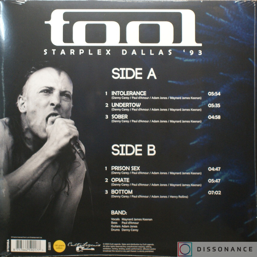 Виниловая пластинка Tool - Starplex Dallas '93 (1993) - фото 1