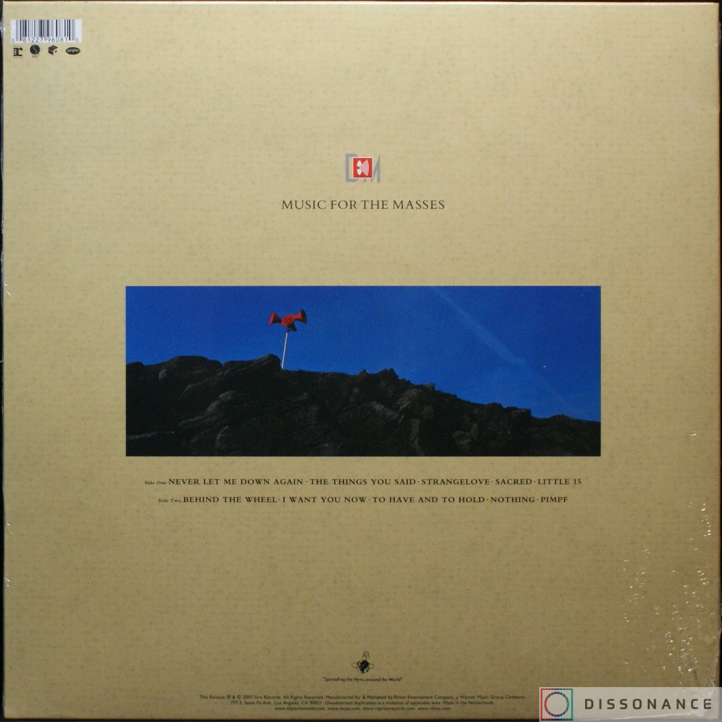 Виниловая пластинка Depeche Mode - Music For The Masses (1987) - фото 1