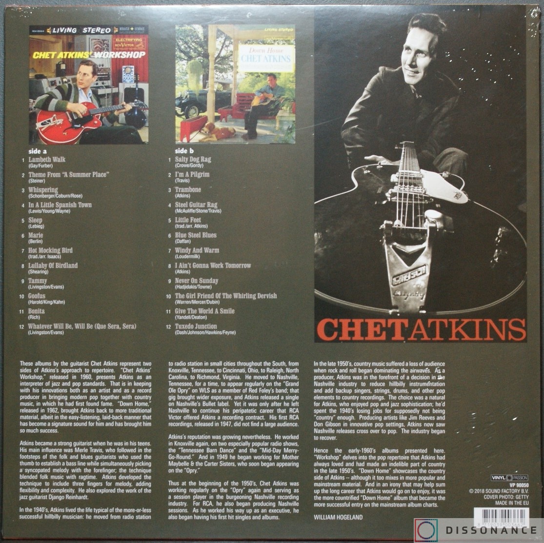 Виниловая пластинка Chet Atkins - Workshop And Down Home (1961) - фото 1