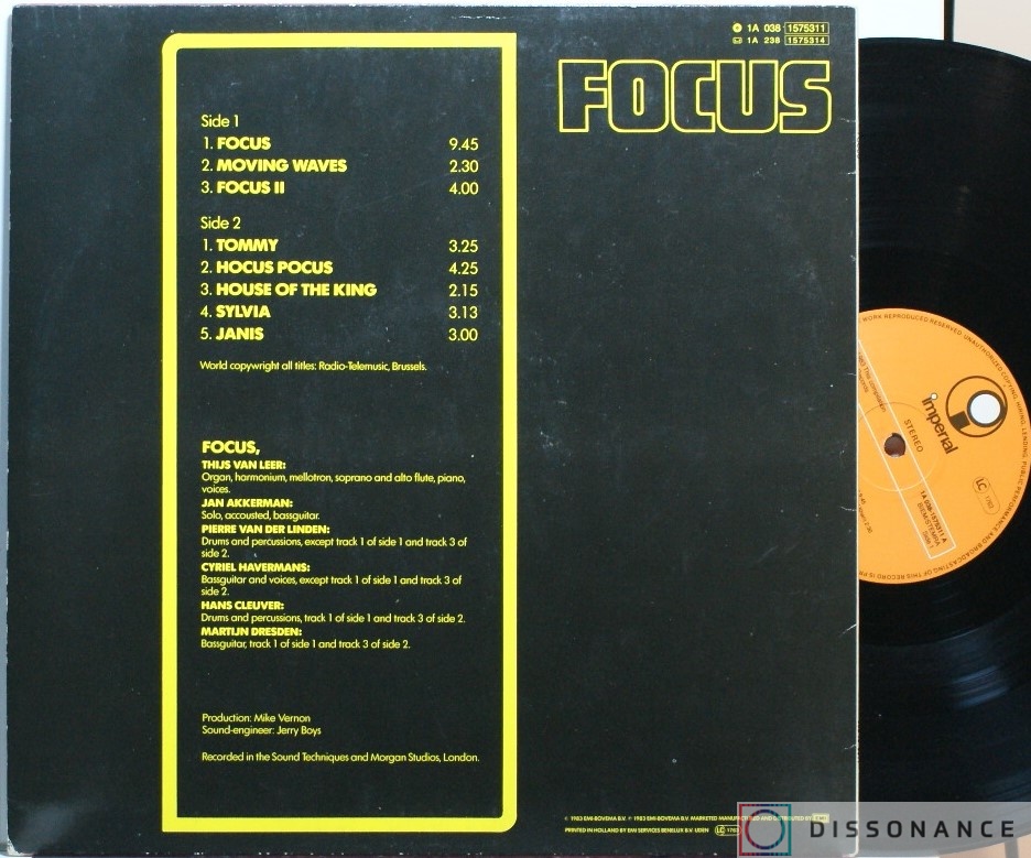 Виниловая пластинка Focus - Focus (1983) - фото 1