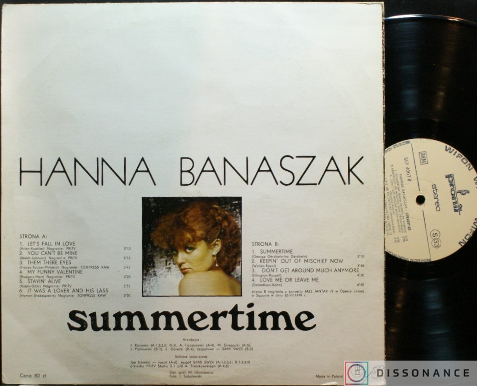 Виниловая пластинка Hanna Banaszak - Summertime (1979) - фото 1