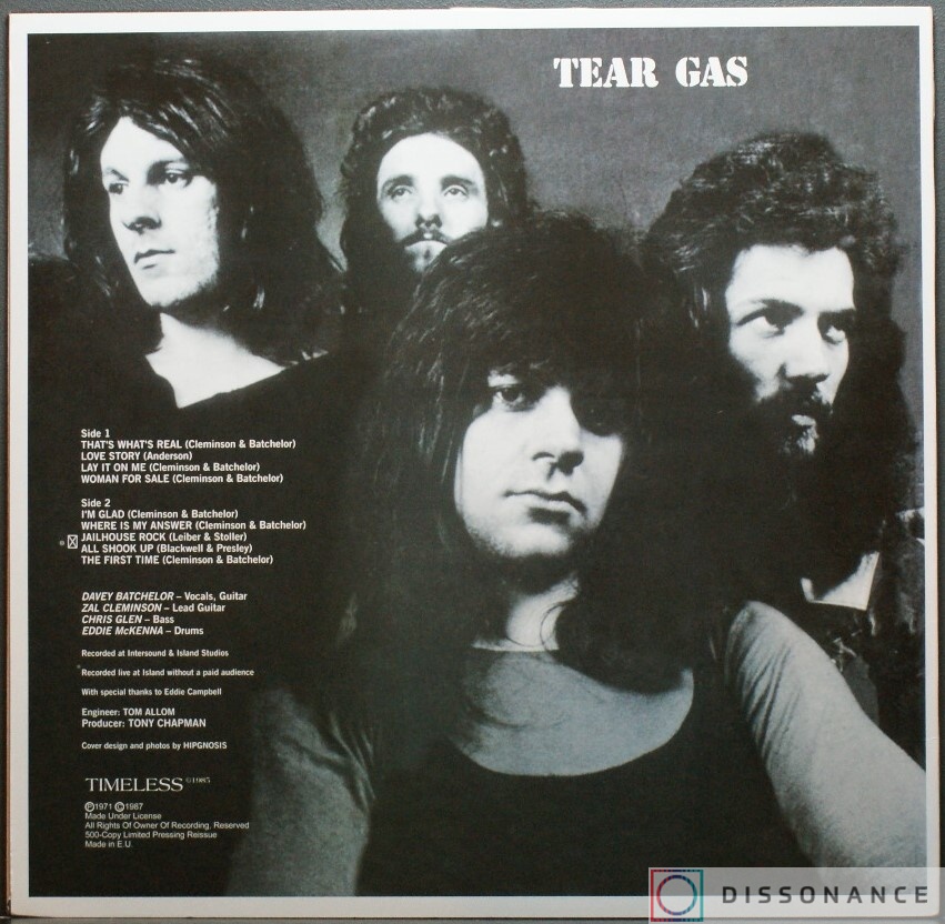 Виниловая пластинка Tear Gas - Tear Gas (1971) - фото 1