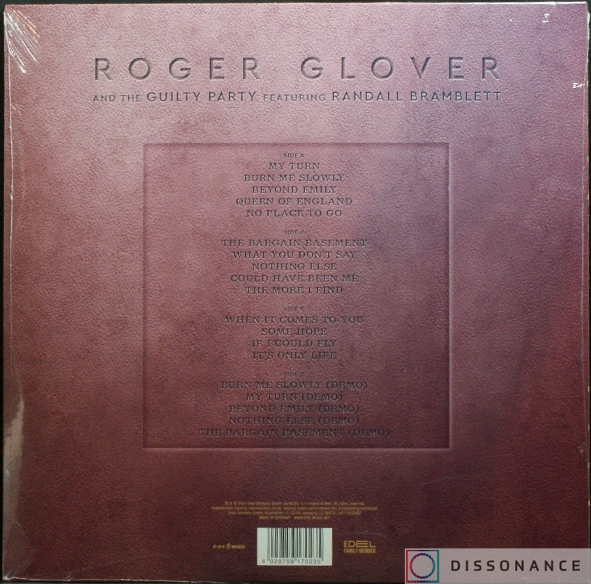 Виниловая пластинка Roger Glover - Snapshot (2002) - фото 1