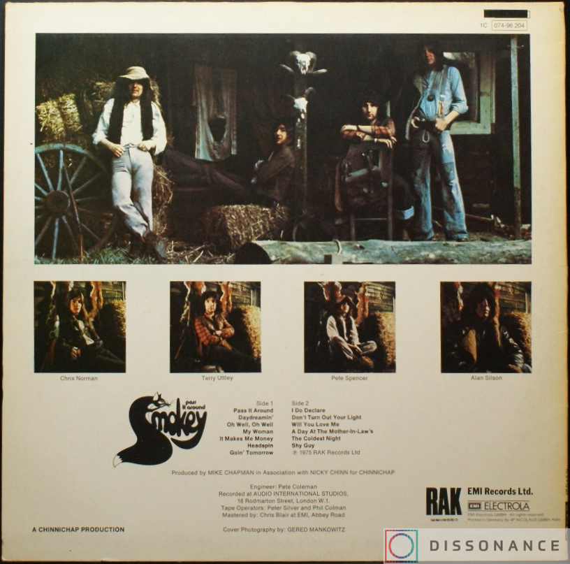 Виниловая пластинка Smokie - Pass It Around (1975) - фото 1