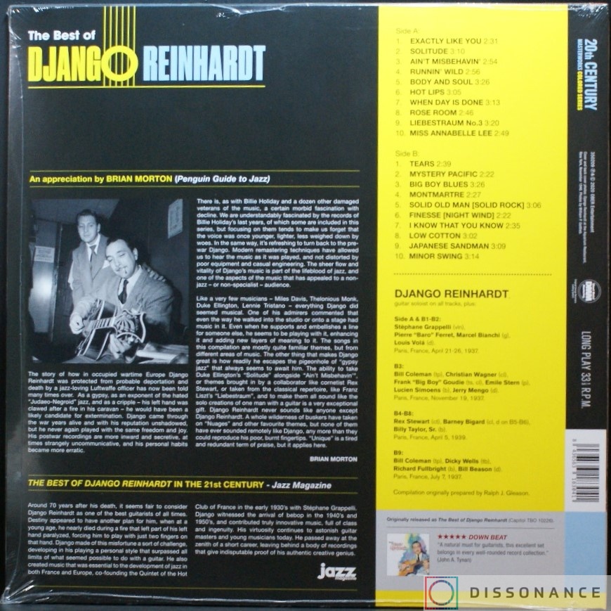 Виниловая пластинка Django Reinhardt - Best Of Django Reinhardt (2020) - фото 1