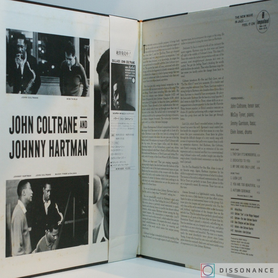 Виниловая пластинка John Coltrane - John Coltrane And Johnny Hartman (1980) - фото 1