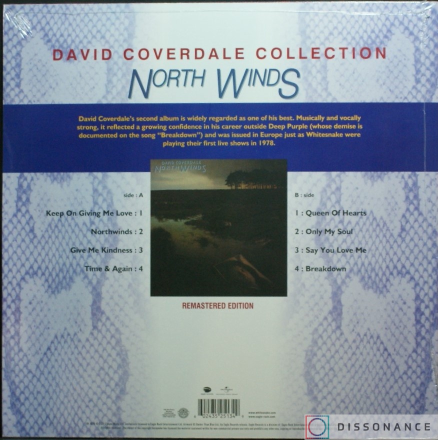 Виниловая пластинка David Coverdale - North Winds (1978) - фото 1
